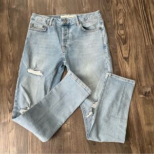 Topshop Topman Light Wash Distressed Slim
Jeans